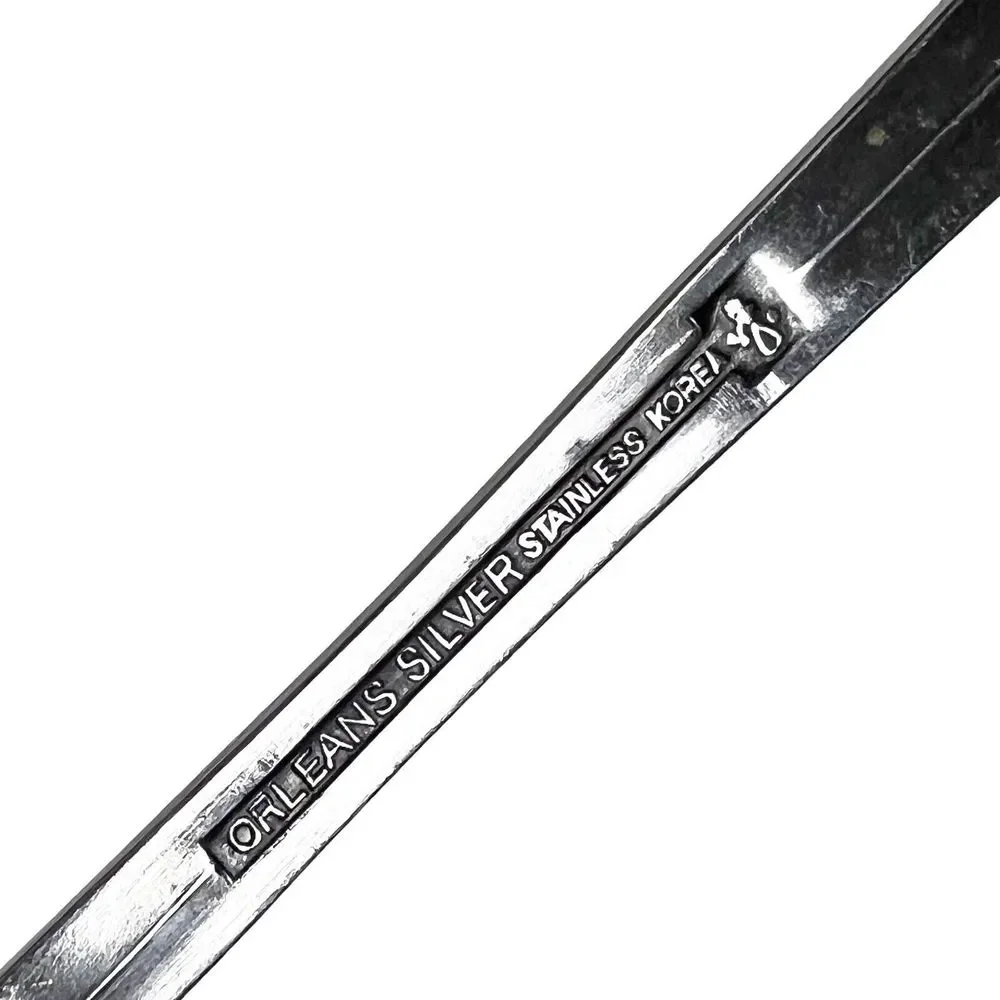 4 Vtg Orleans Stainless Korea Stacie Pattern Long Ice Tea Spoons (8 Available)